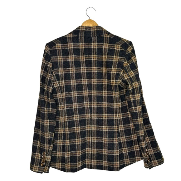 VERONICA BEARD Gia Plaid Wool Blend Dickey Blazer - Picture 5 of 9